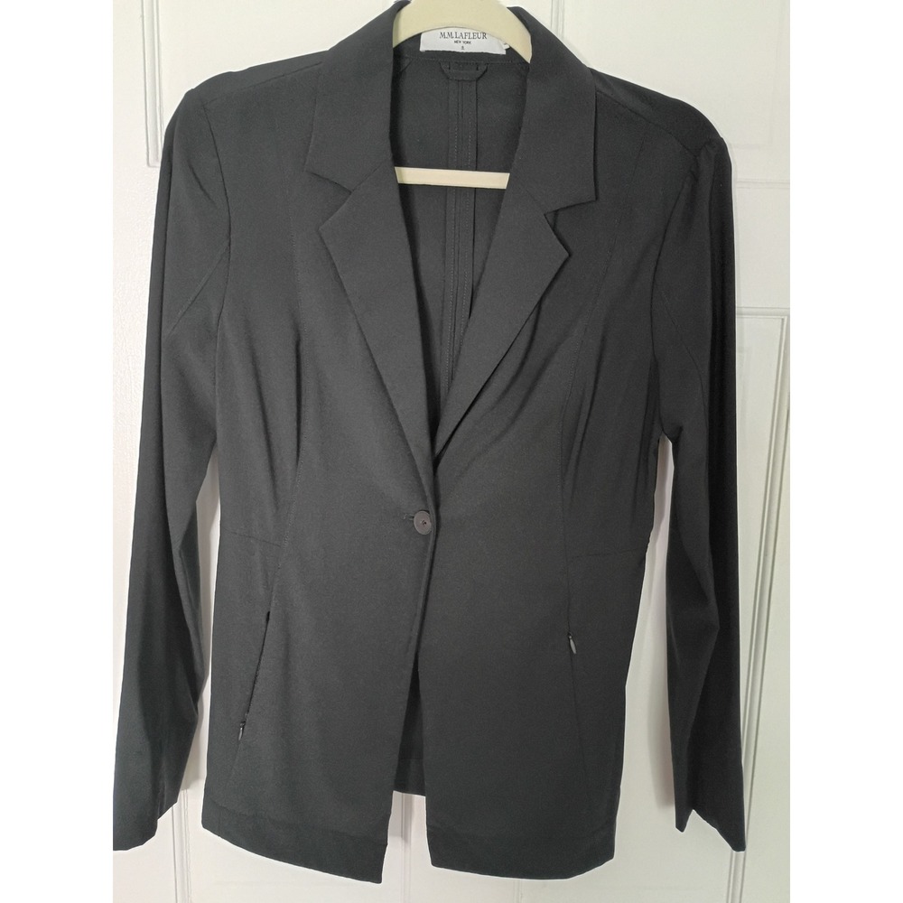M.M.LaFleur Moreland Jacket Black Single Button Blazer Womens Size 6 Office Wear